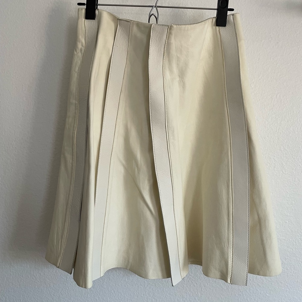 Proenza Schouler White leather skirt 100% lamb skin